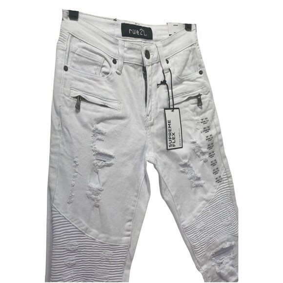 Rue 21 - Men's Supreme Flex Skinny Jeans Distressed - White - 28 x 30 - Picture 10 of 14